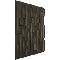Екена Милхаурд 5 8 W 5 8 H Staggered Brick Endurawall Decorative 3D Wallиден панел, Универзален старички метален
