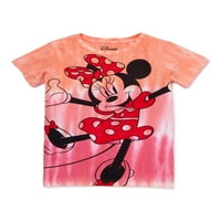 Дизни Мини глушец девојки врзана графичка маица за боја, големини 4-16