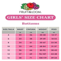Долна облека од овошје на разбој девојки, памучни брифинзи за памук 14+, големини 4-14